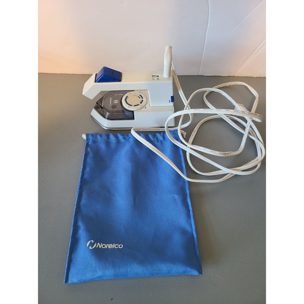 Vintage Norelco Spray Dry Travel Size Mini Clothes Iron TI70 120/240V